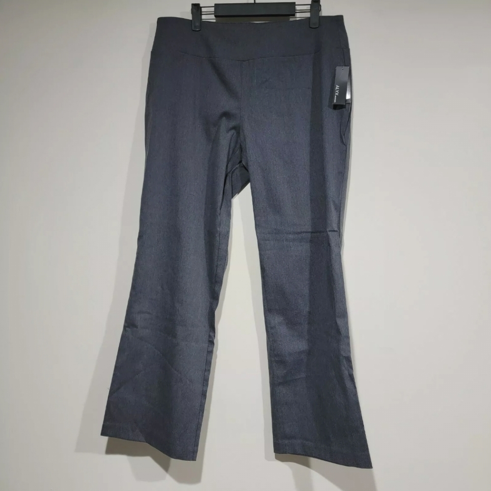 NWT Women ALYX Charcoal Size 1x Pull On Dress Pants